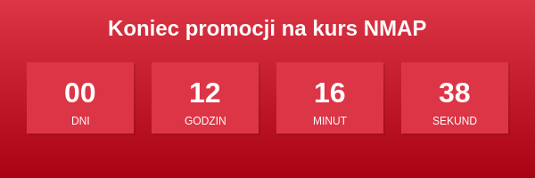 Koniec promocji na kurs NMAP