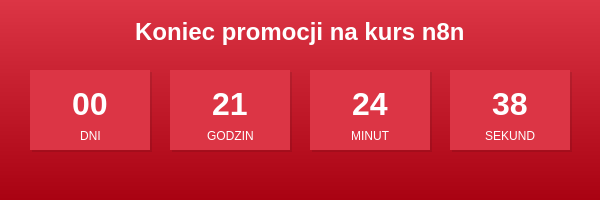 Koniec promocji na kurs n8n